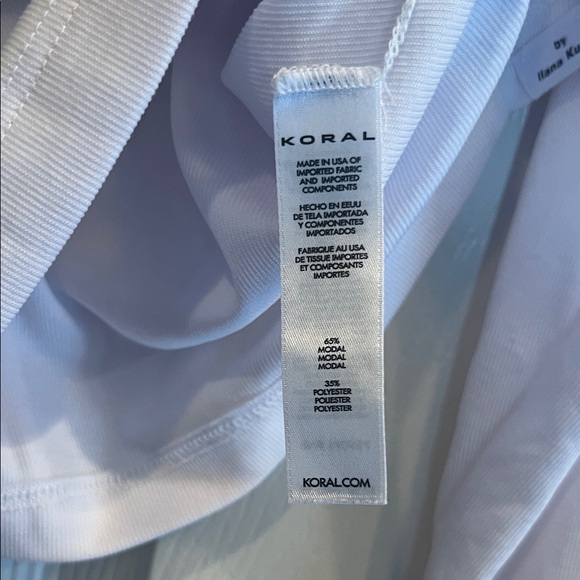 Koral Elegant White Long Sleeve Loose Fit Athletic Top - Picture 6 of 8